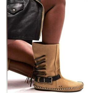 Free People Coronado Moccasin Boho Boots Sz 8 NEW